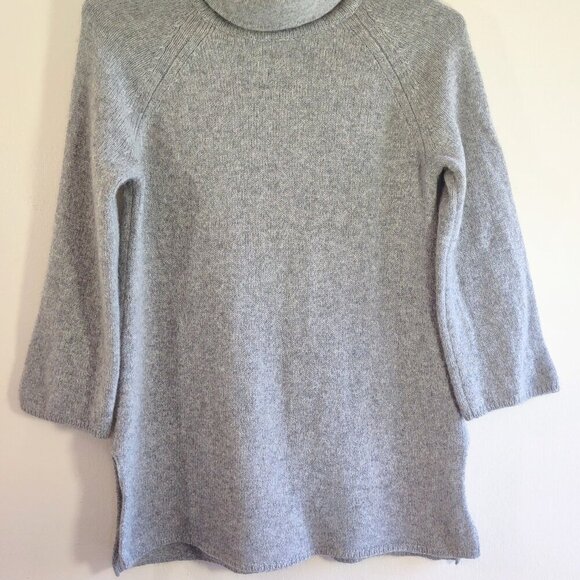 Calypso St Barth 100% Cashmere High Neck Sweater Pale-Gray Classic Luxury SizeXS - Picture 2 of 9